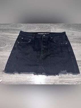 American Eagle Outfitters Black Denim Mini Skirt